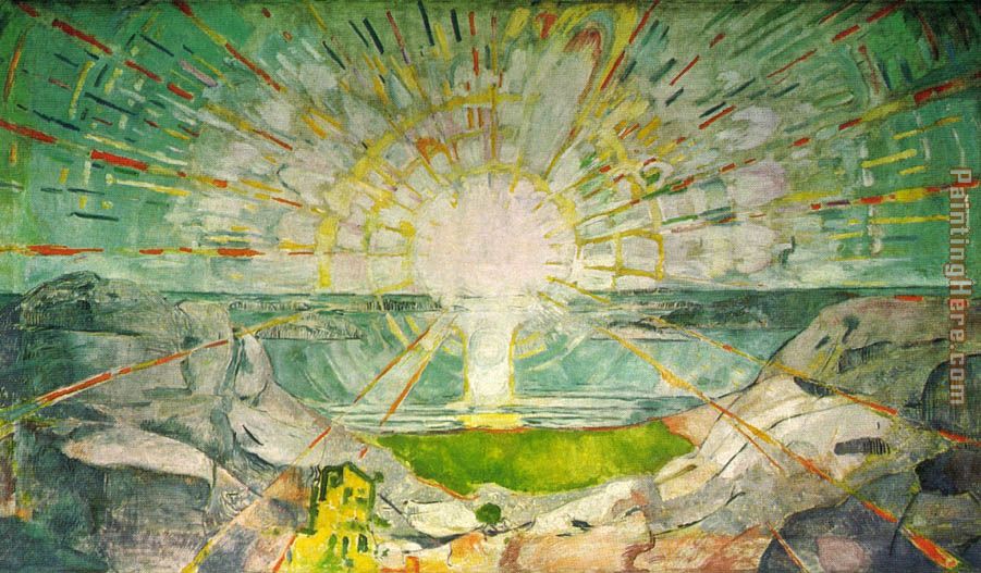 The Sun painting - Edvard Munch The Sun art painting